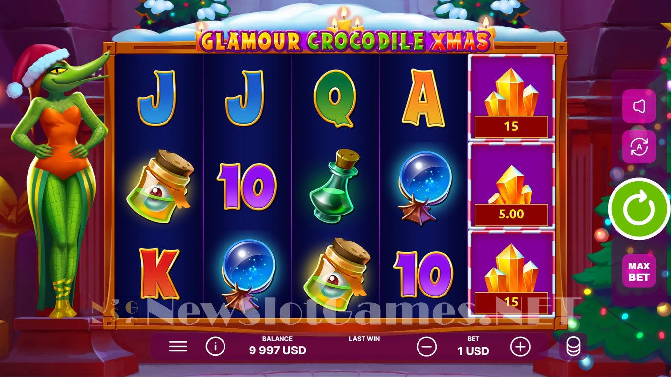 Glamour Crocodile Christmas Slot Slot Image in Demo - pic. 4