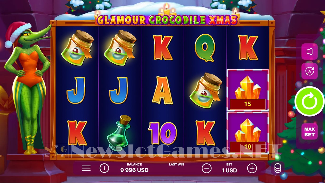 Glamour Crocodile Christmas Slot Slot Image in Demo - pic. 5
