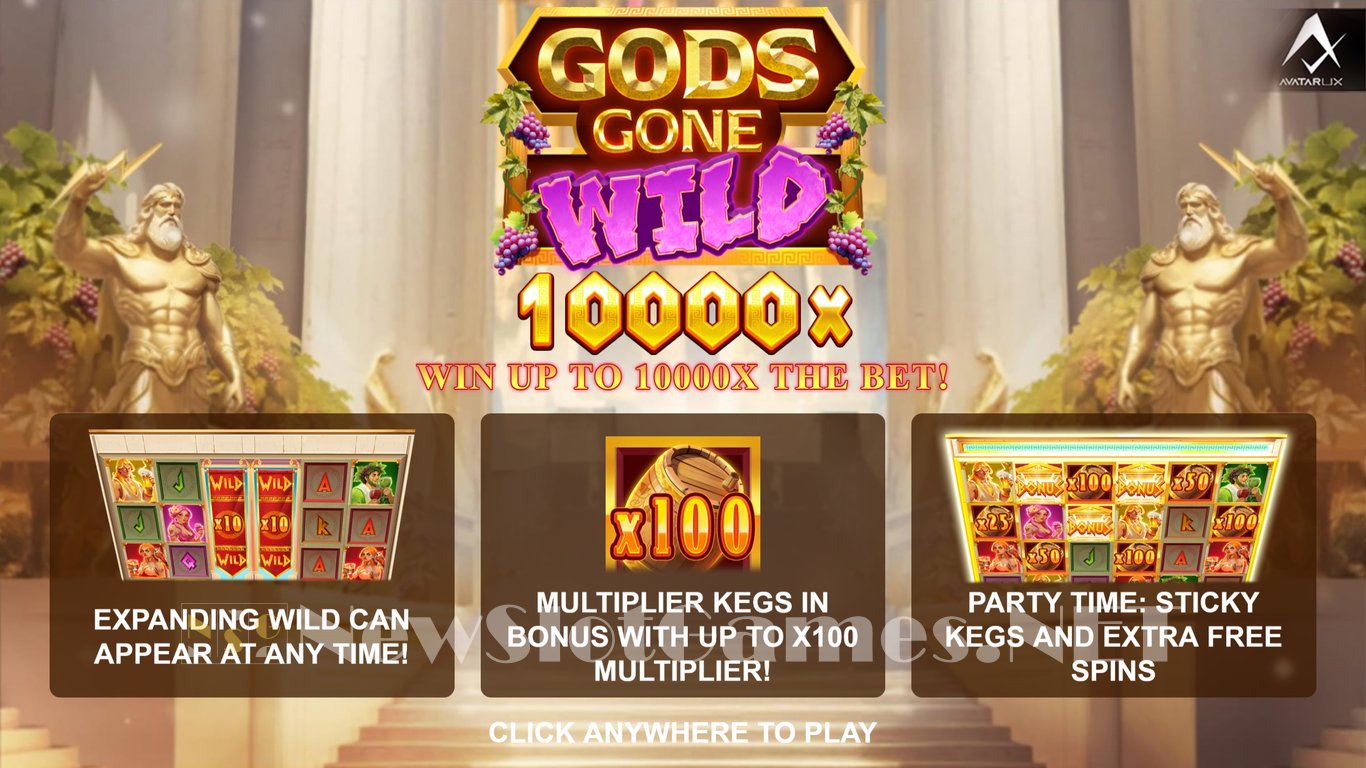 Gods Gone Wild Slot Demo Image