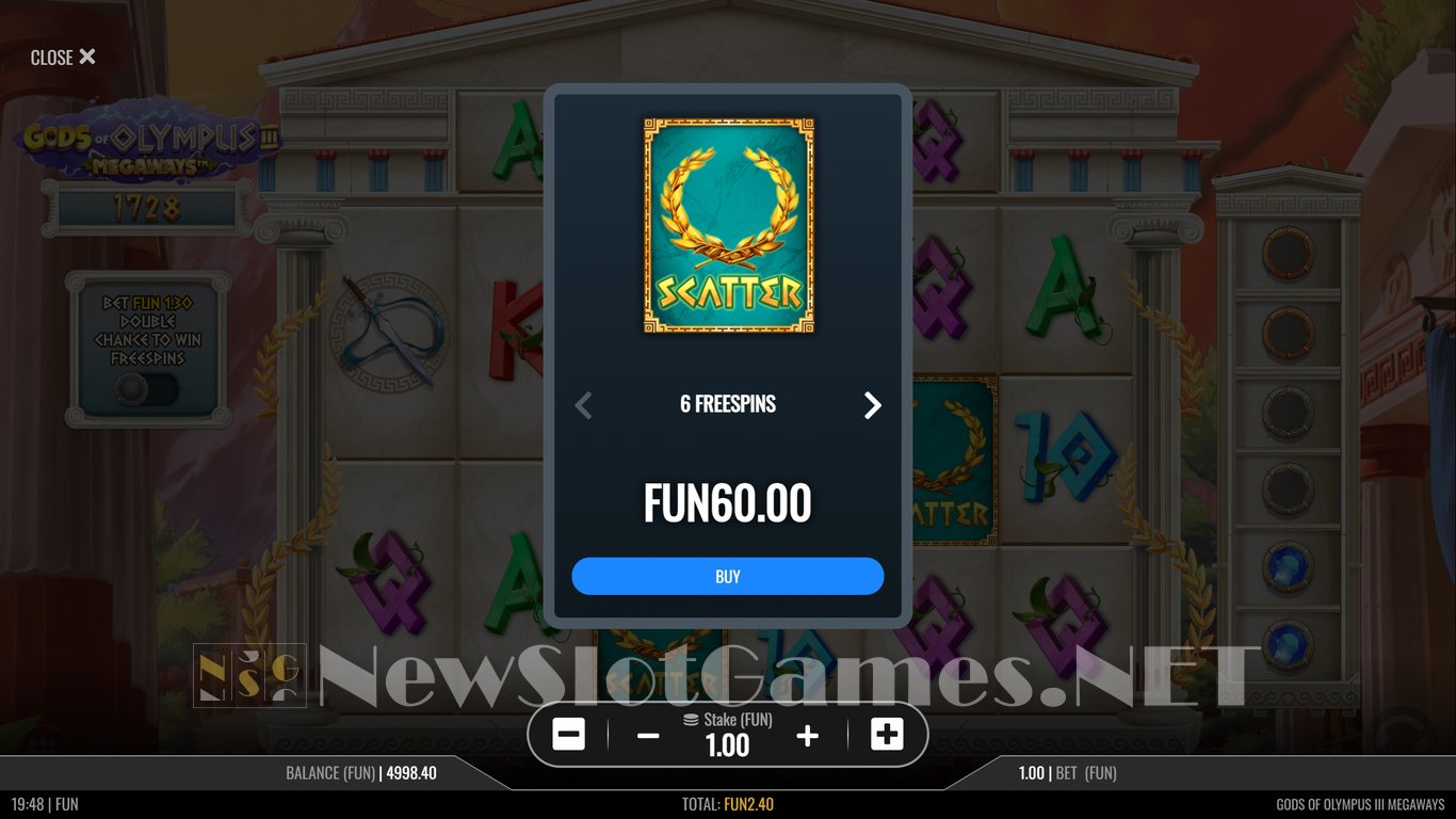 Gods of Olympus 3 Megaways Slot Slot Image in Demo - pic. 6