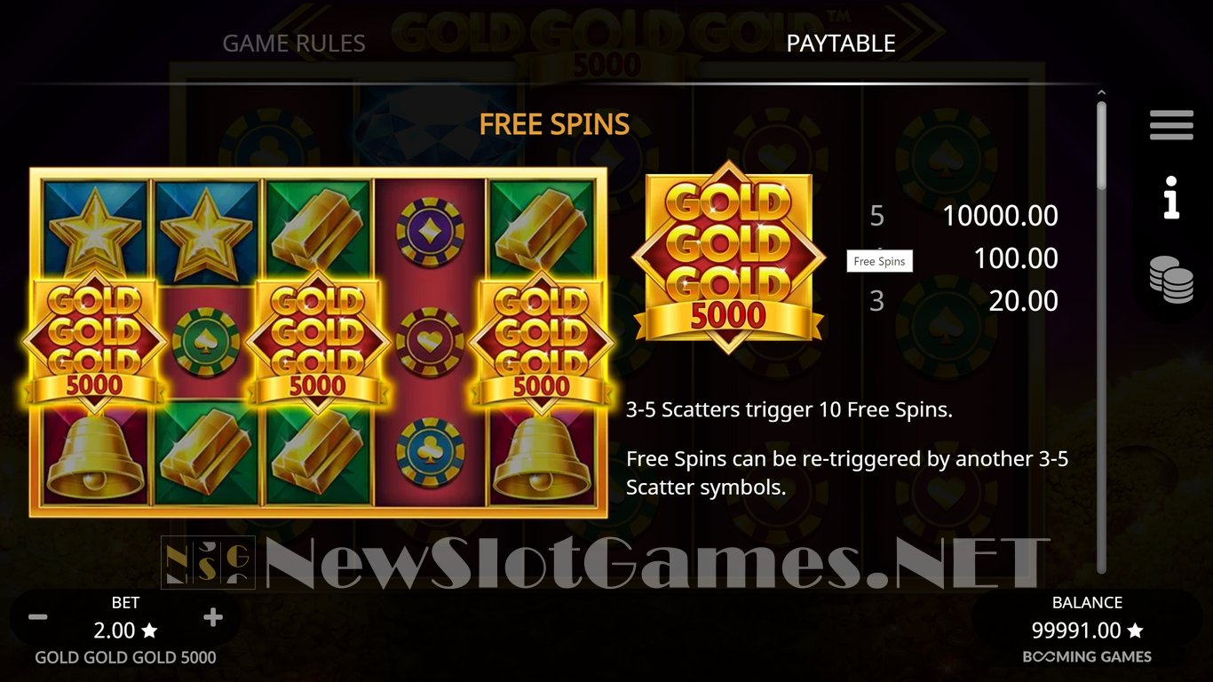 Gold Gold Gold 5000 Slot Slot Image in Demo - pic. 8