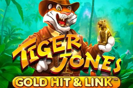 Gold Hit & Link Tiger Jones Slot Logo