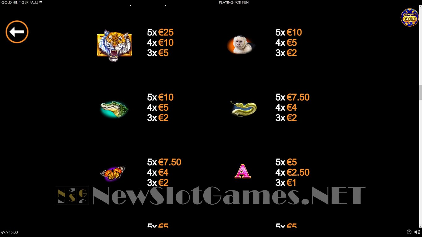 Gold Hit Tiger Falls Slot Slot Image in Demo - pic. 7