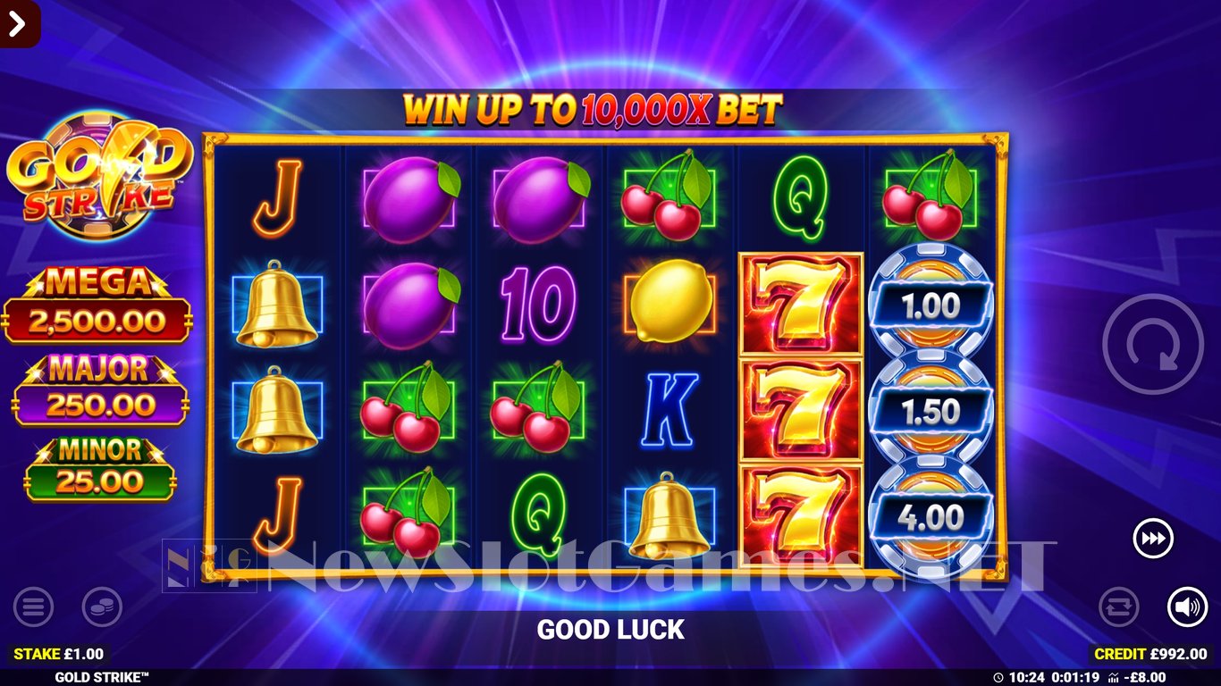 Gold Strike Jackpot King Slot Demo Image