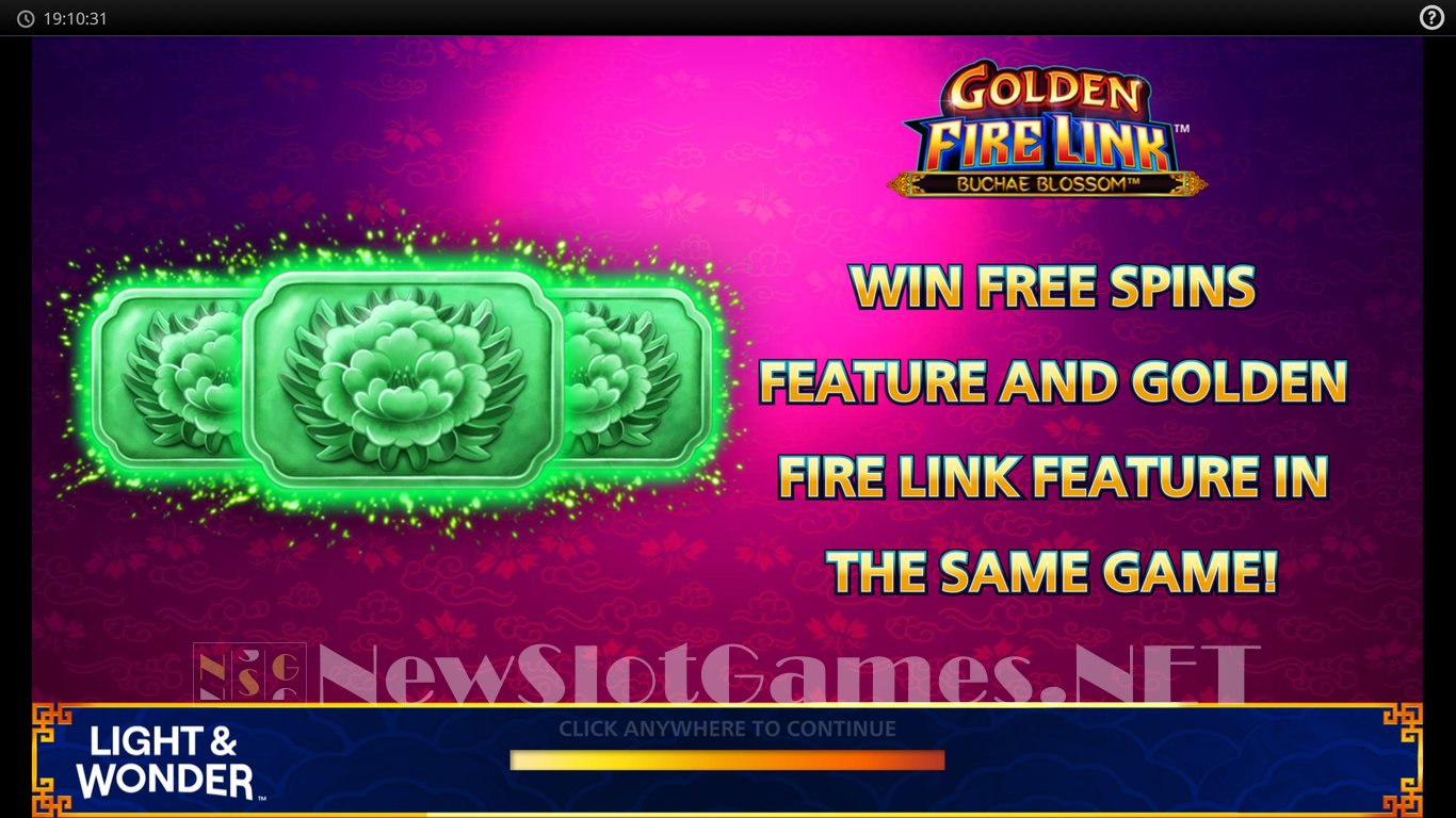 Golden Fire Link Buchae Blossom Slot Demo Image