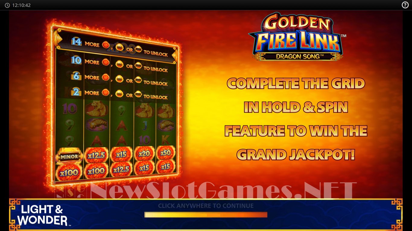 Golden Fire Link Dragon Song Slot Demo Image
