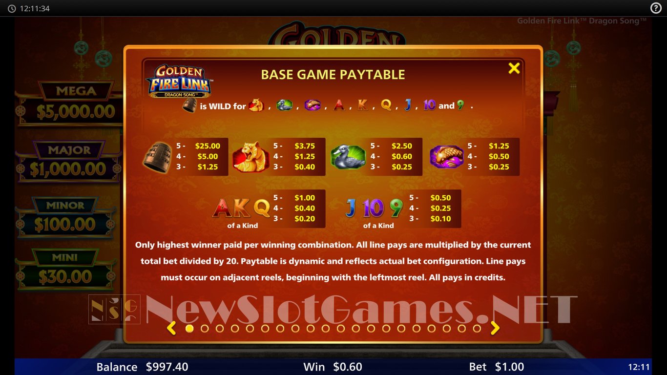 Golden Fire Link Dragon Song Slot Slot Image in Demo - pic. 7