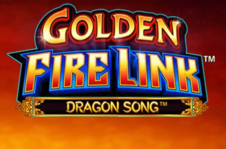 Golden Fire Link Dragon Song Slot Logo