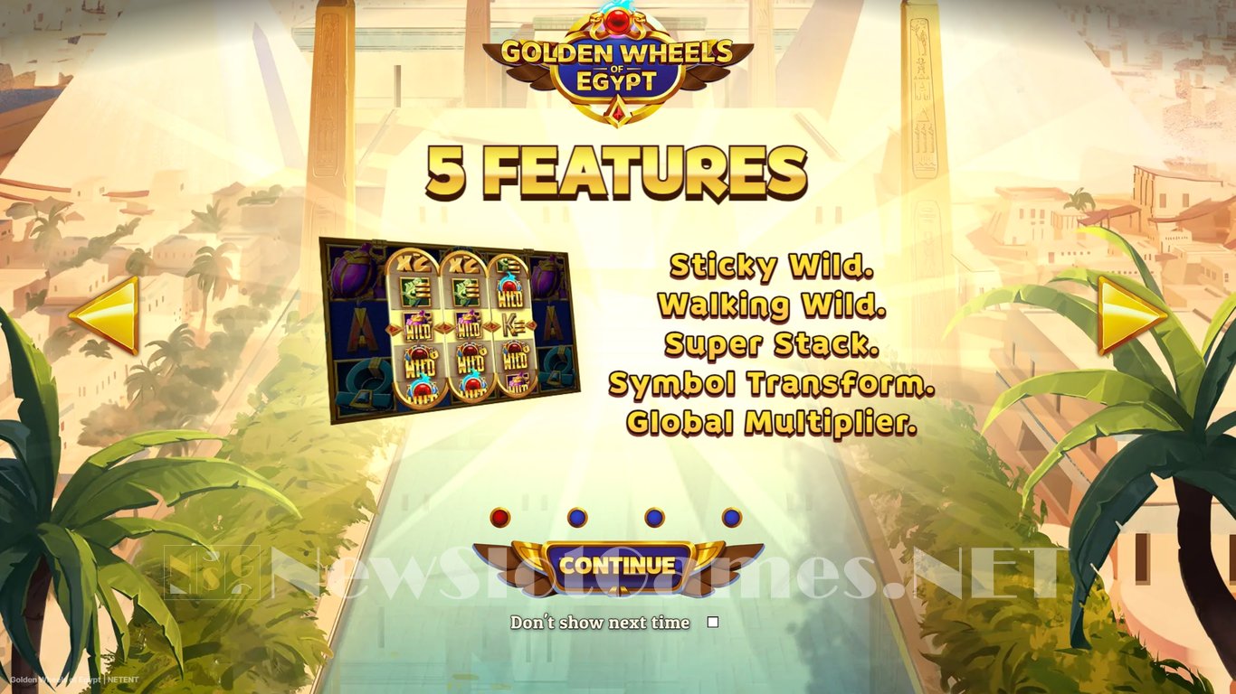 Golden Wheels of Egypt Slot Demo Image