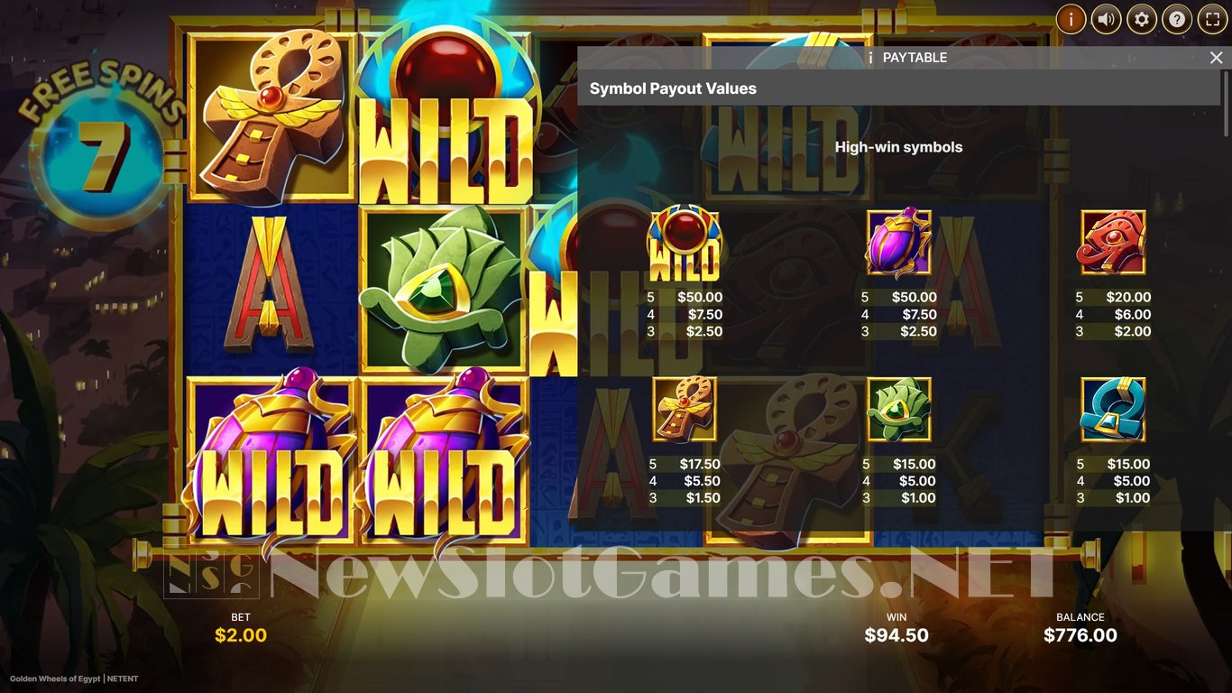 Golden Wheels of Egypt Slot Slot Image in Demo - pic. 12
