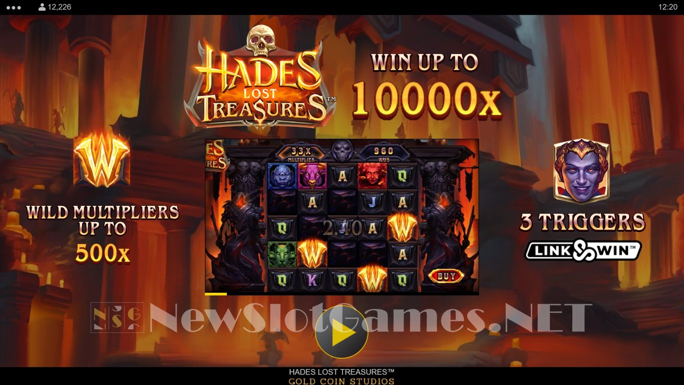 Hades Lost Treasures Slot Demo Image