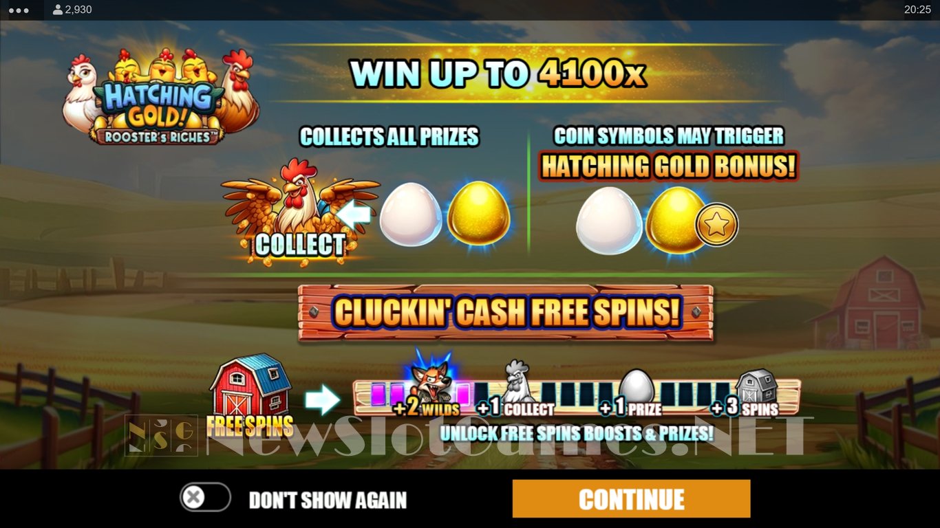 Hatching Gold! Roosters Riches Slot Demo Image