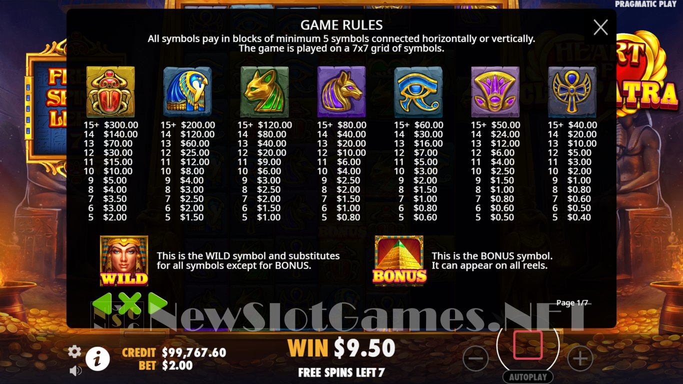 Heart of Cleopatra Slot Slot Image in Demo - pic. 9