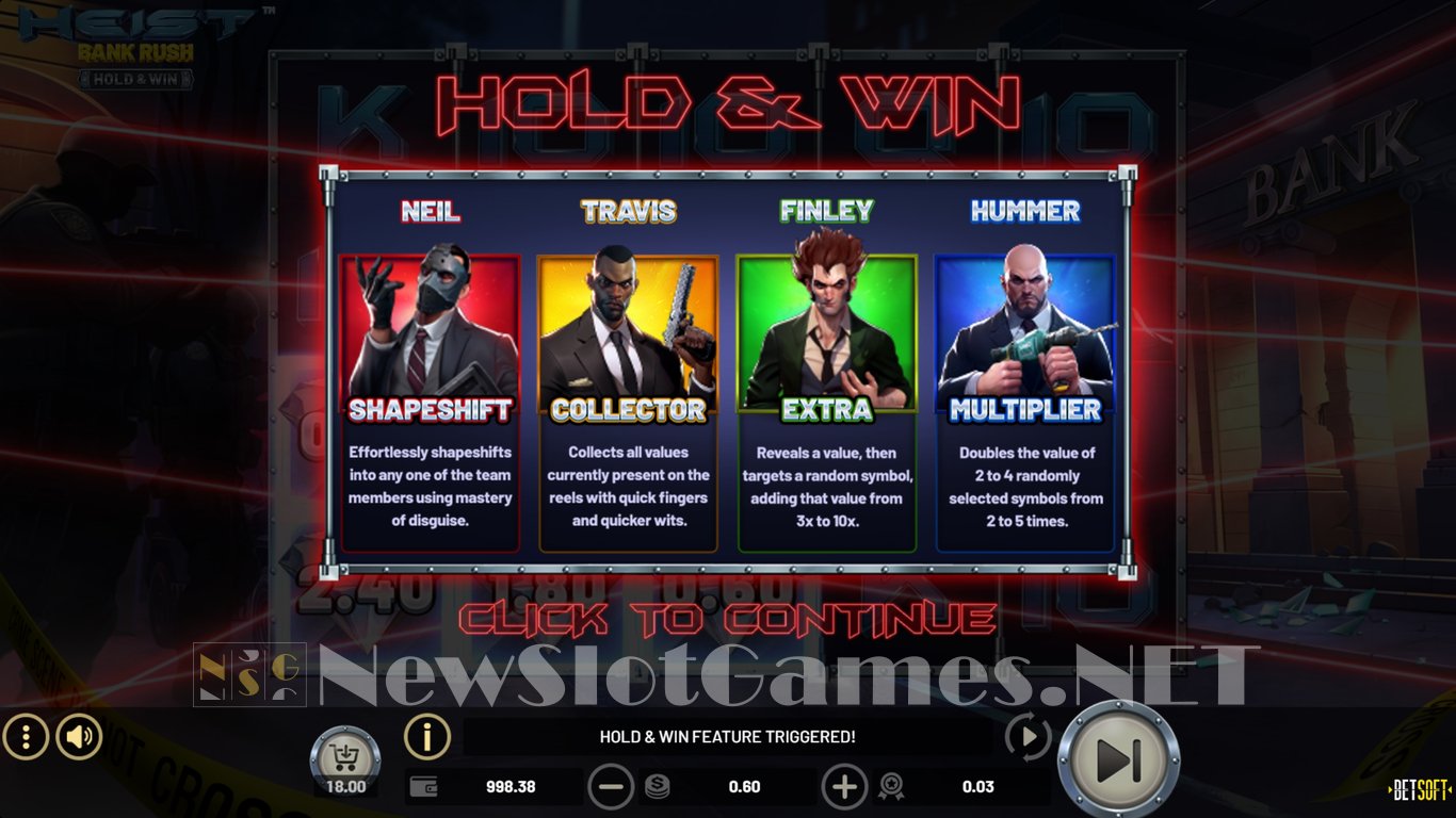 Heist Bank Rush Slot Slot Image in Demo - pic. 2