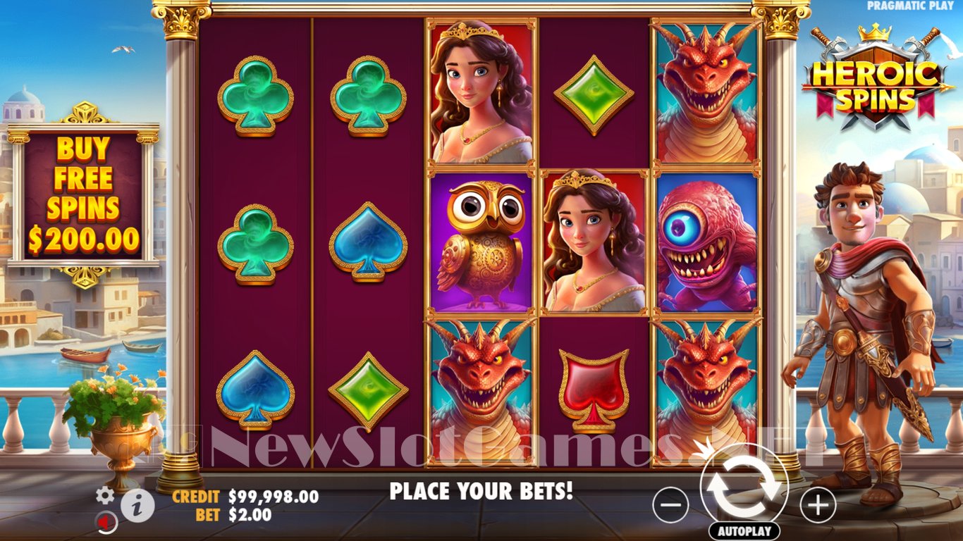 Heroic Spins Slot Demo Image