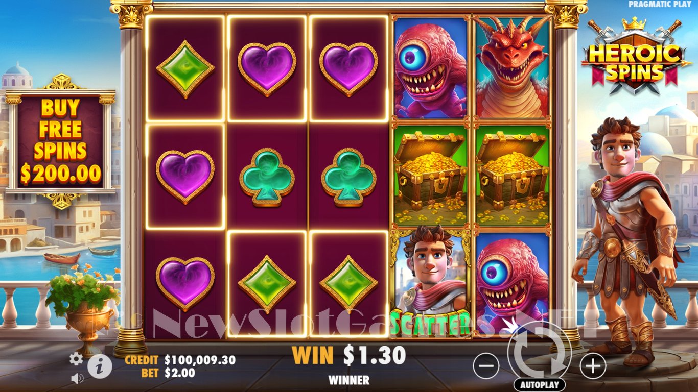 Heroic Spins Slot Slot Image in Demo - pic. 3