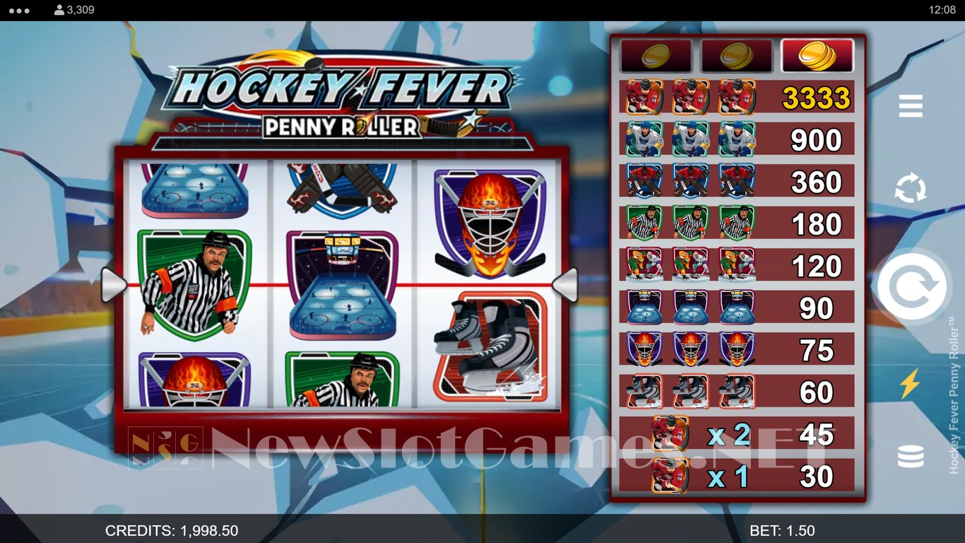Hockey Fever Penny Roller Slot Demo Image