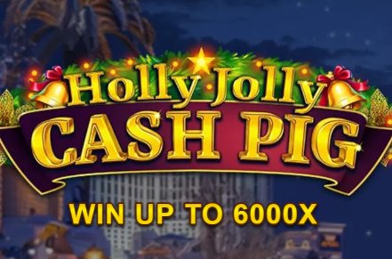 Holly Jolly Cash Pig Slot Logo