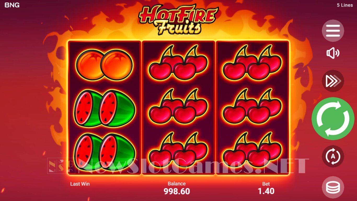 Hot Fire Fruits Slot Demo Image
