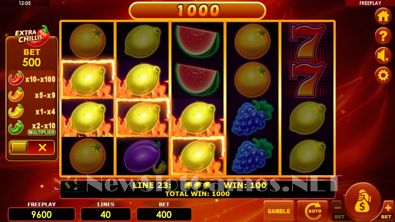 Hot Fruits 40 Extra Chillis Slot Demo Image