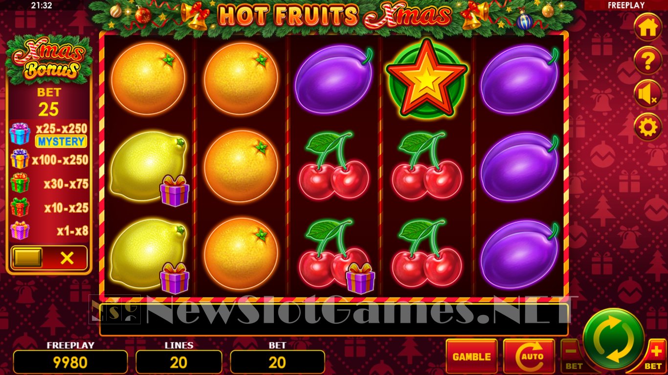 Hot Fruits Xmas Slot Demo Image