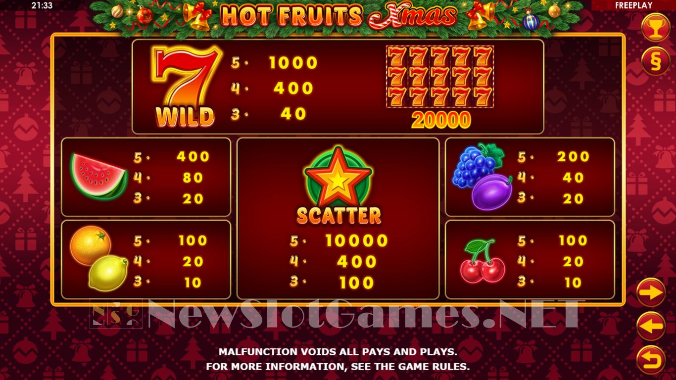 Hot Fruits Xmas Slot Slot Image in Demo - pic. 6