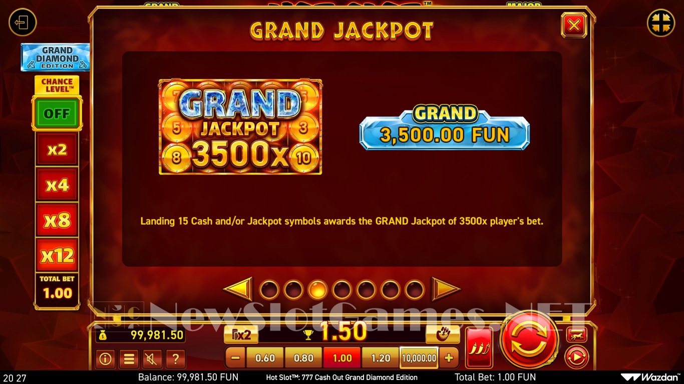 Hot Slot 777 Cash Out Grand Diamond Edition Slot Slot Image in Demo - pic. 9