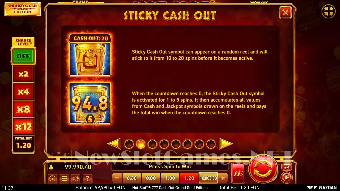 Hot Slot™ 777: Cash Out Grand Gold Edition Slot Slot Image in Demo - pic. 6