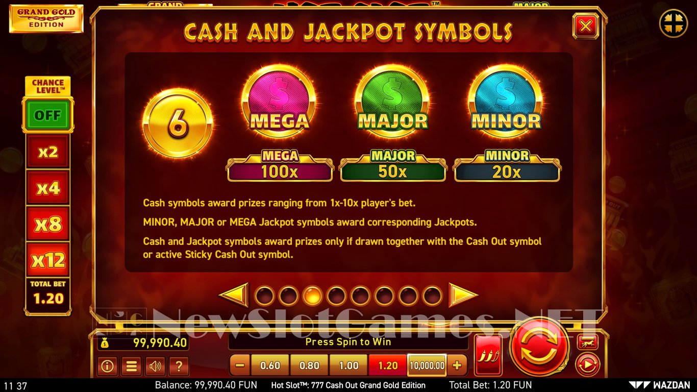 Hot Slot™ 777: Cash Out Grand Gold Edition Slot Slot Image in Demo - pic. 7
