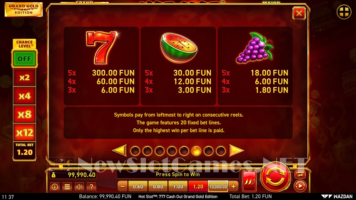 Hot Slot™ 777: Cash Out Grand Gold Edition Slot Slot Image in Demo - pic. 8