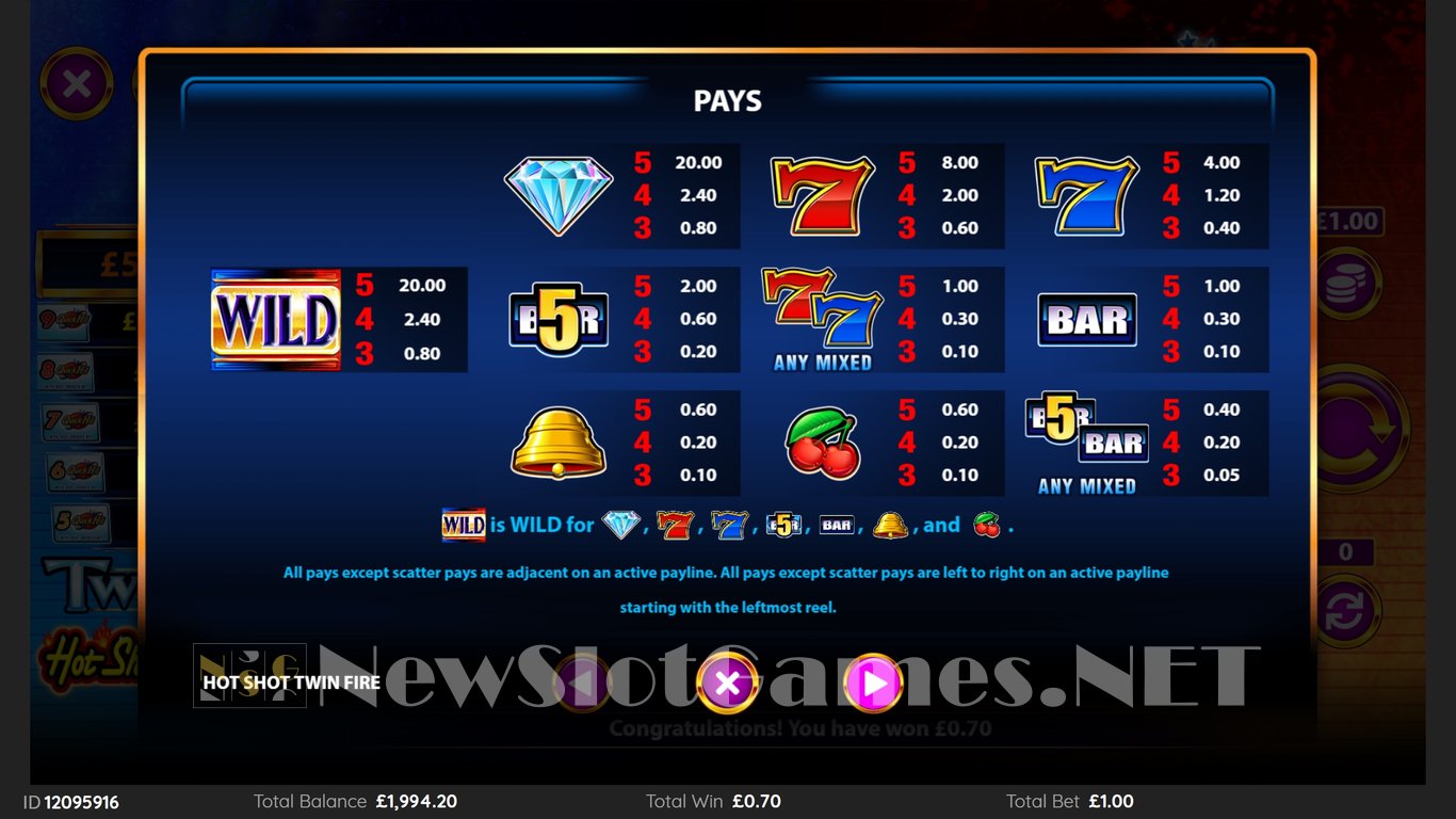 HotShot TwinFire Slot Slot Image in Demo - pic. 5