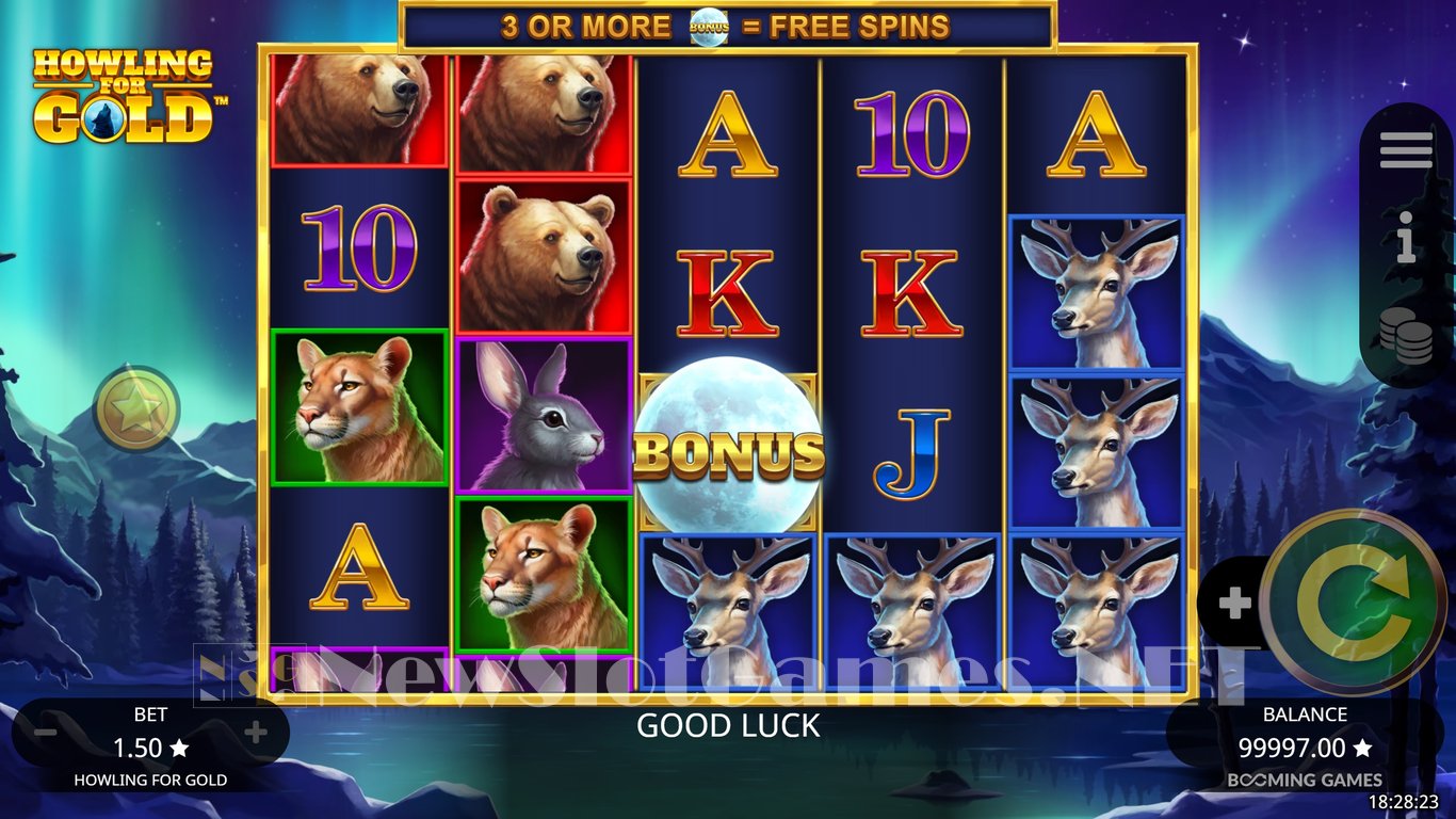 Howling for Gold Slot Demo Image