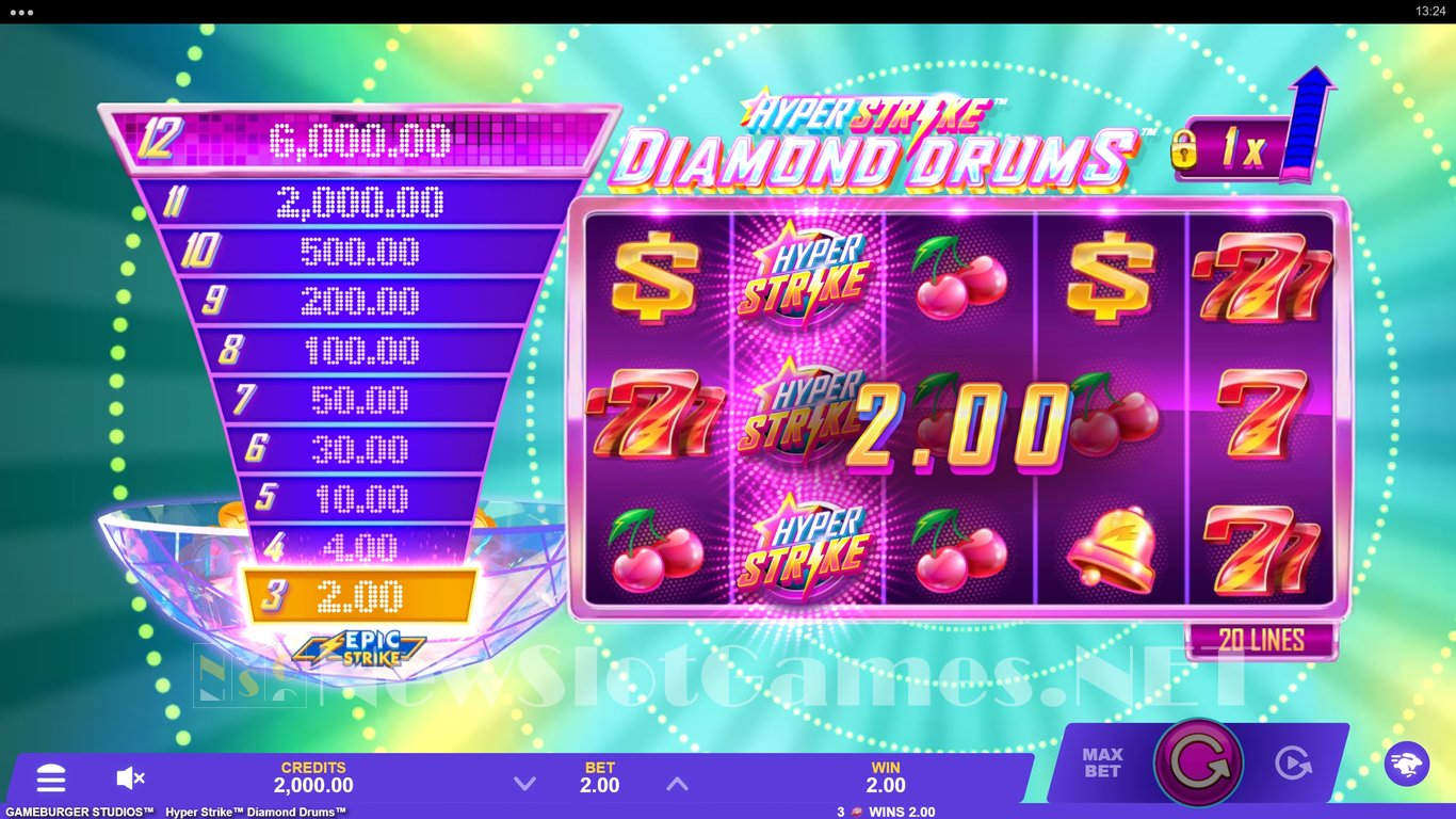 Hyper Strike Diamond Drums Slot Slot Image in Demo - pic. 2