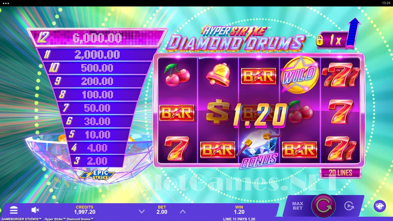 Hyper Strike Diamond Drums Slot Slot Image in Demo - pic. 4