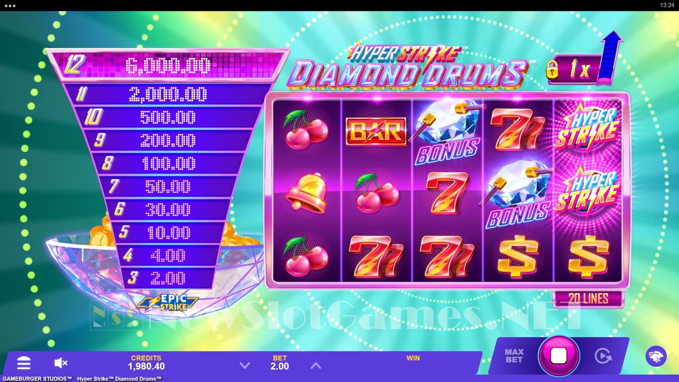 Hyper Strike Diamond Drums Slot Slot Image in Demo - pic. 7