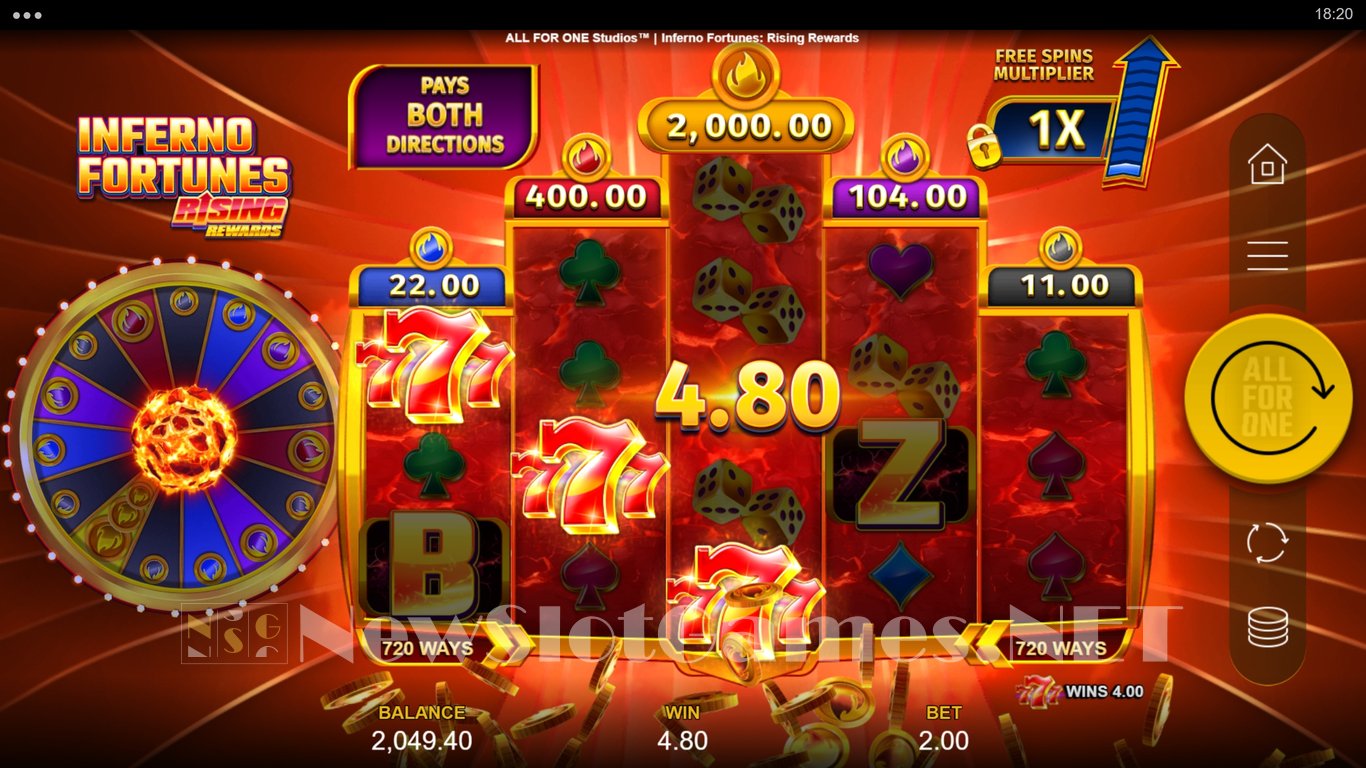 Inferno Fortunes Rising Rewards Slot Slot Image in Demo - pic. 12