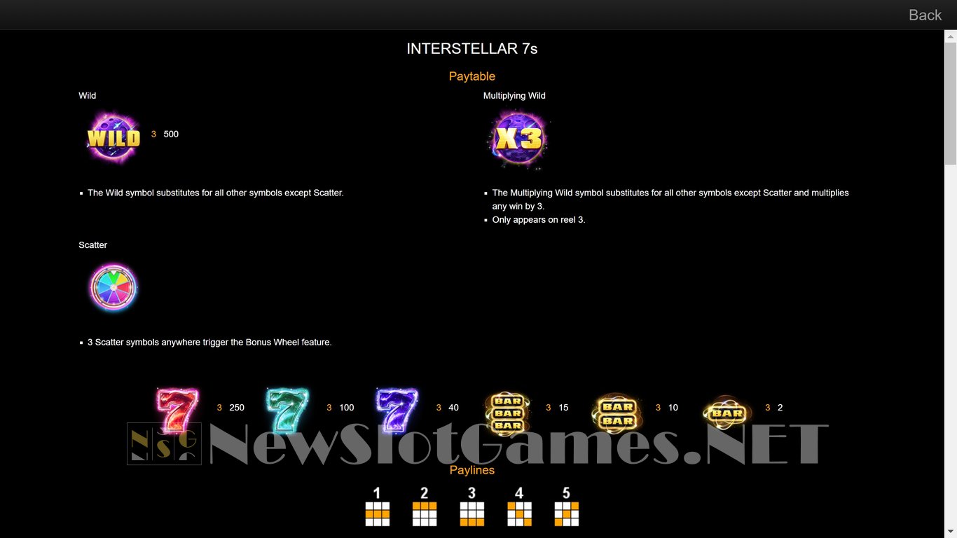 Interstellar 7s Slot Slot Image in Demo - pic. 5