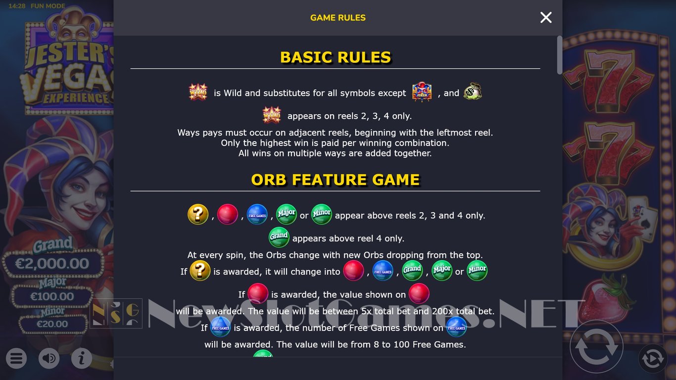 Jesters Vegas Experience Slot Slot Image in Demo - pic. 7