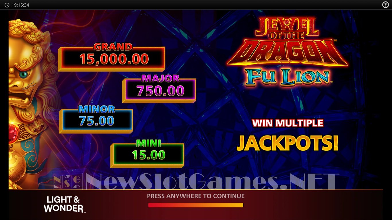 Jewel of the Dragon Fu Lion Slot Demo Image