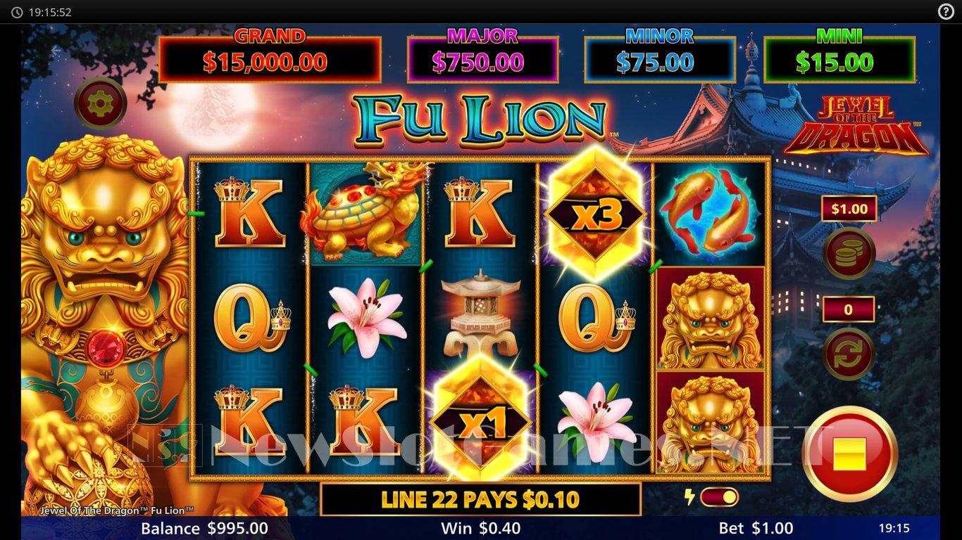 Jewel of the Dragon Fu Lion Slot Slot Image in Demo - pic. 5