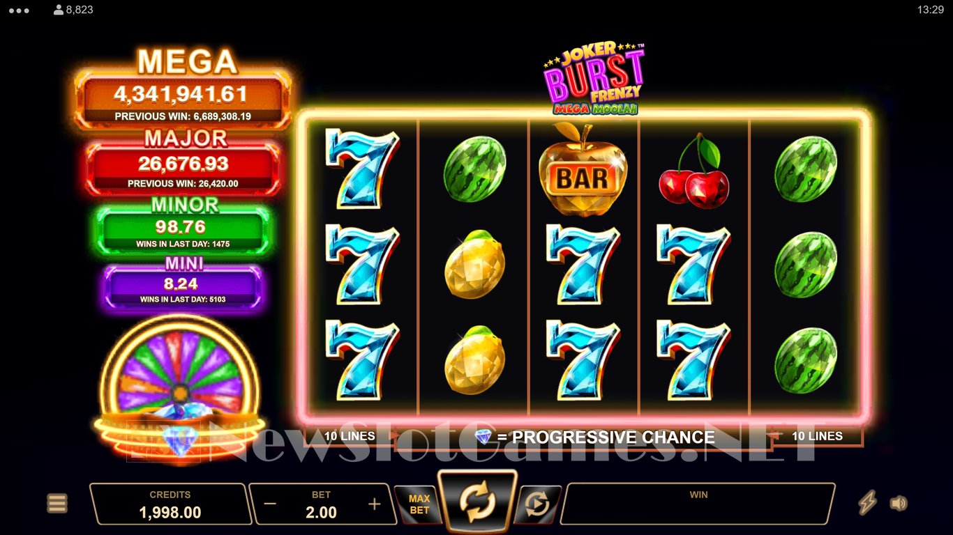 Joker Burst Frenzy Mega Moolah Slot Demo Image
