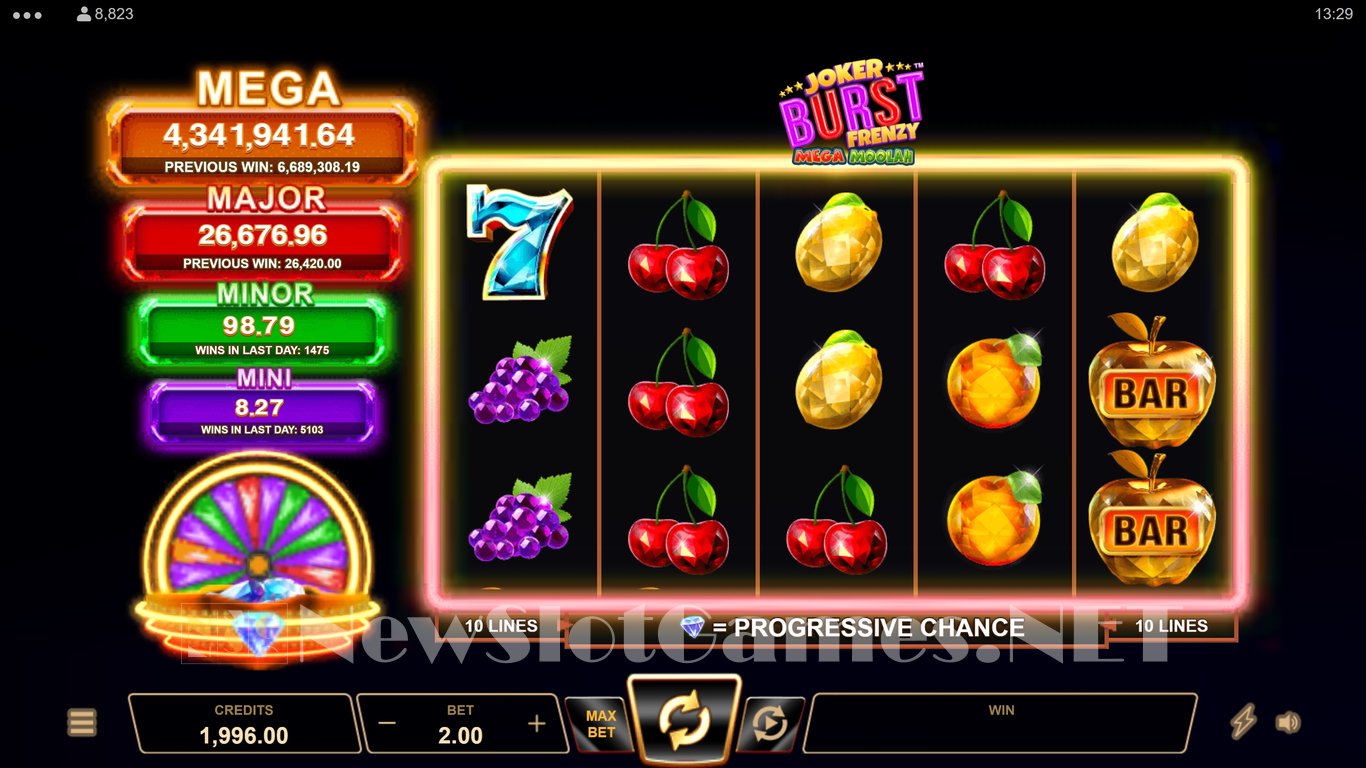 Joker Burst Frenzy Mega Moolah Slot Slot Image in Demo - pic. 2