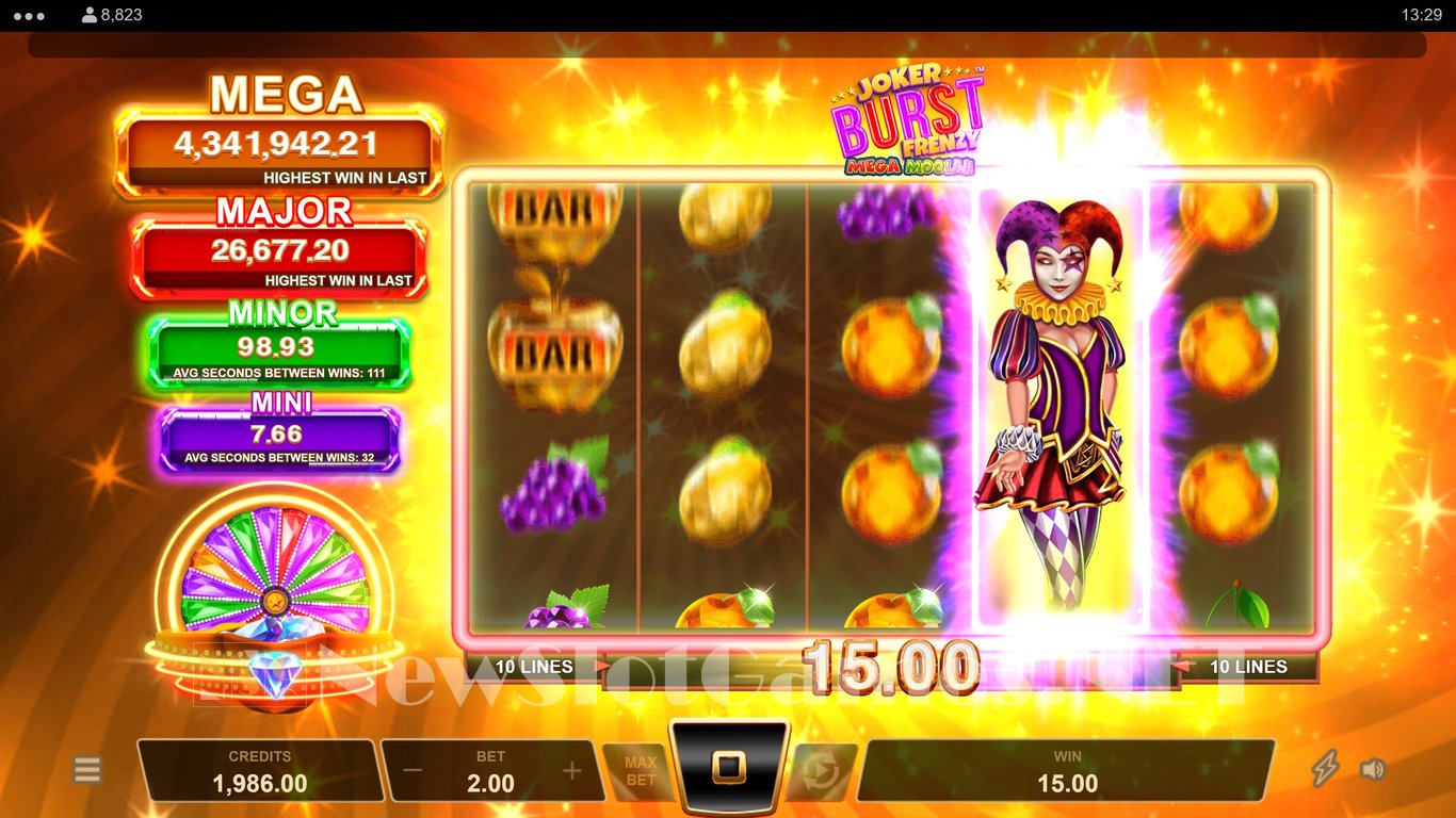 Joker Burst Frenzy Mega Moolah Slot Slot Image in Demo - pic. 5