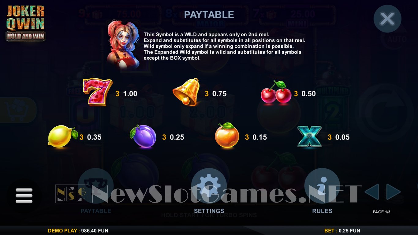 Joker Qwin Hold and Win Slot Slot Image in Demo - pic. 9