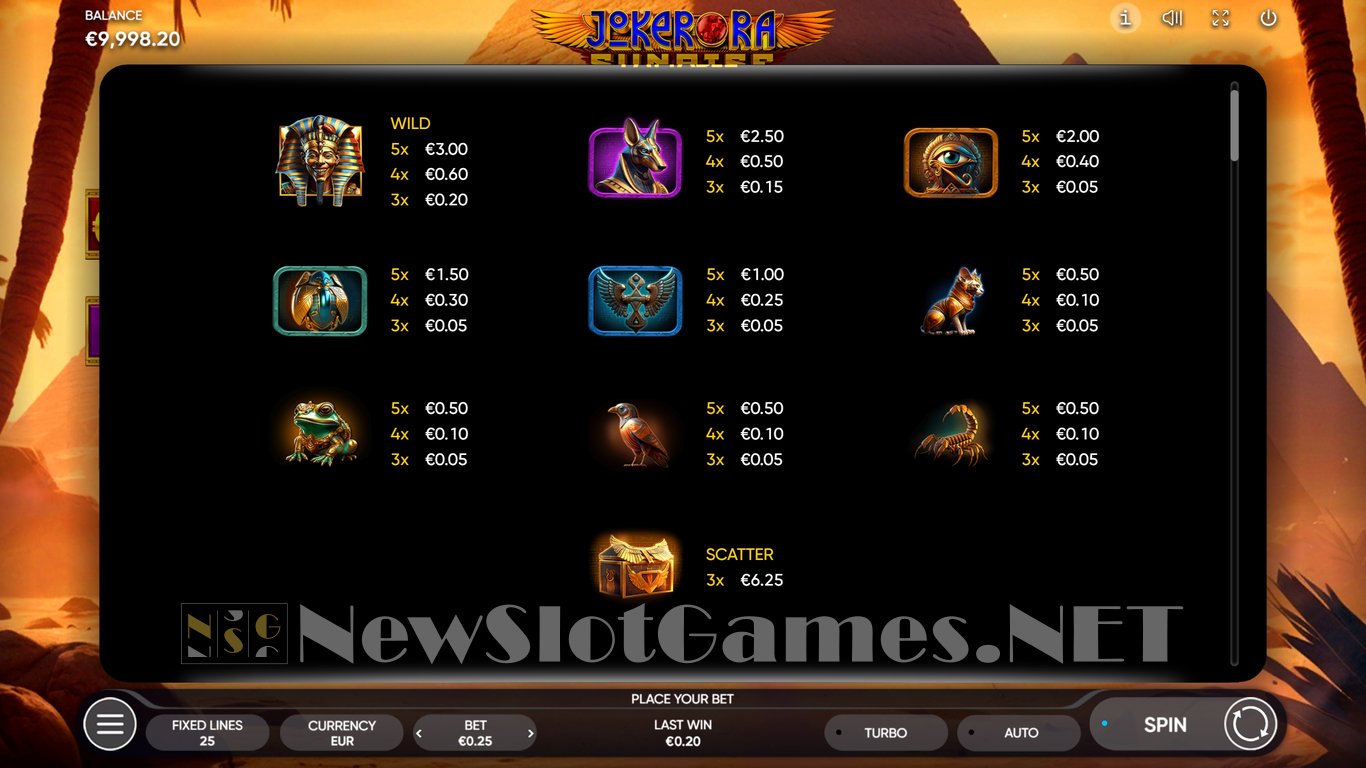 Joker Ra Sunrise Slot Slot Image in Demo - pic. 6