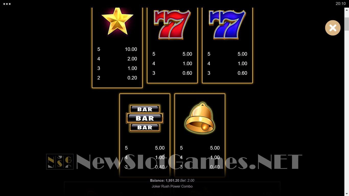 Joker Rush Power Combo Slot Slot Image in Demo - pic. 14