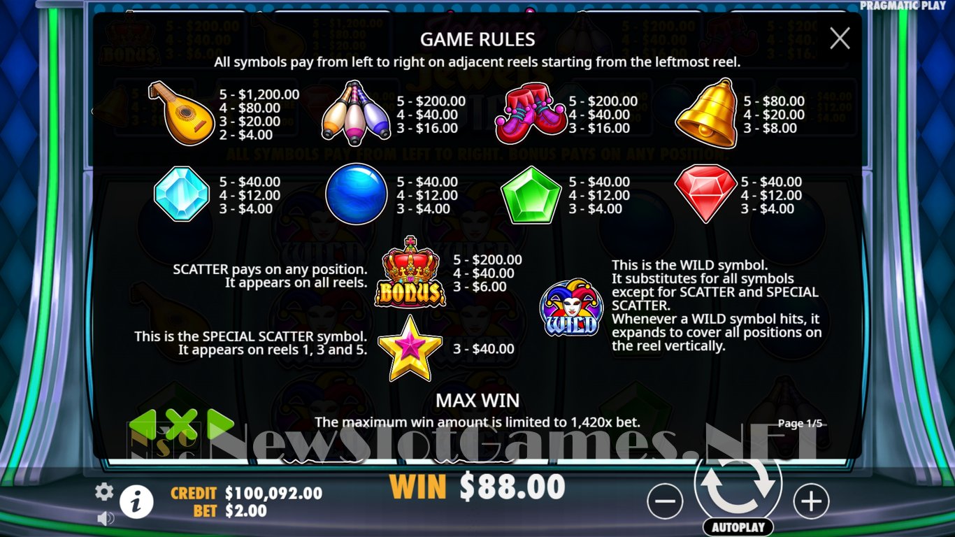 Jokers Jewels Wild Slot Slot Image in Demo - pic. 6