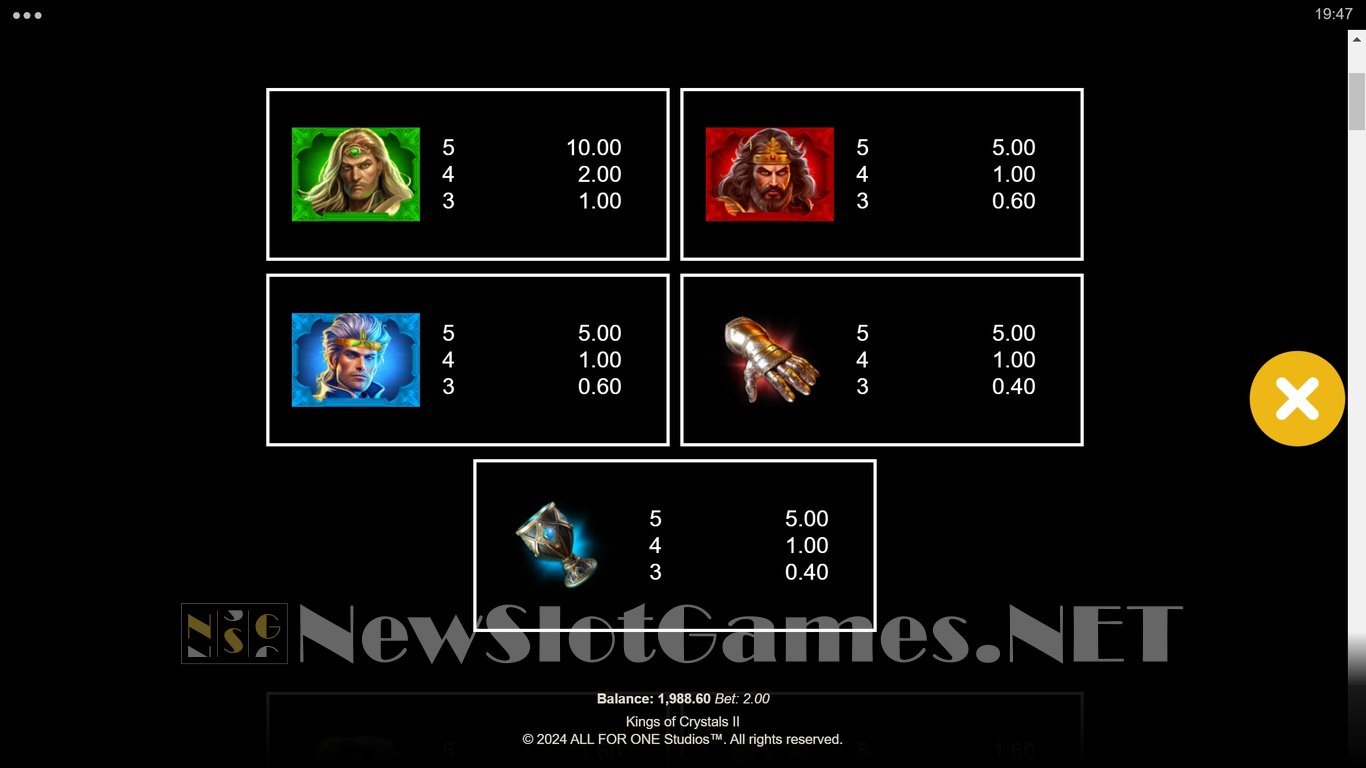 Kings of Crystals II Slot Slot Image in Demo - pic. 8