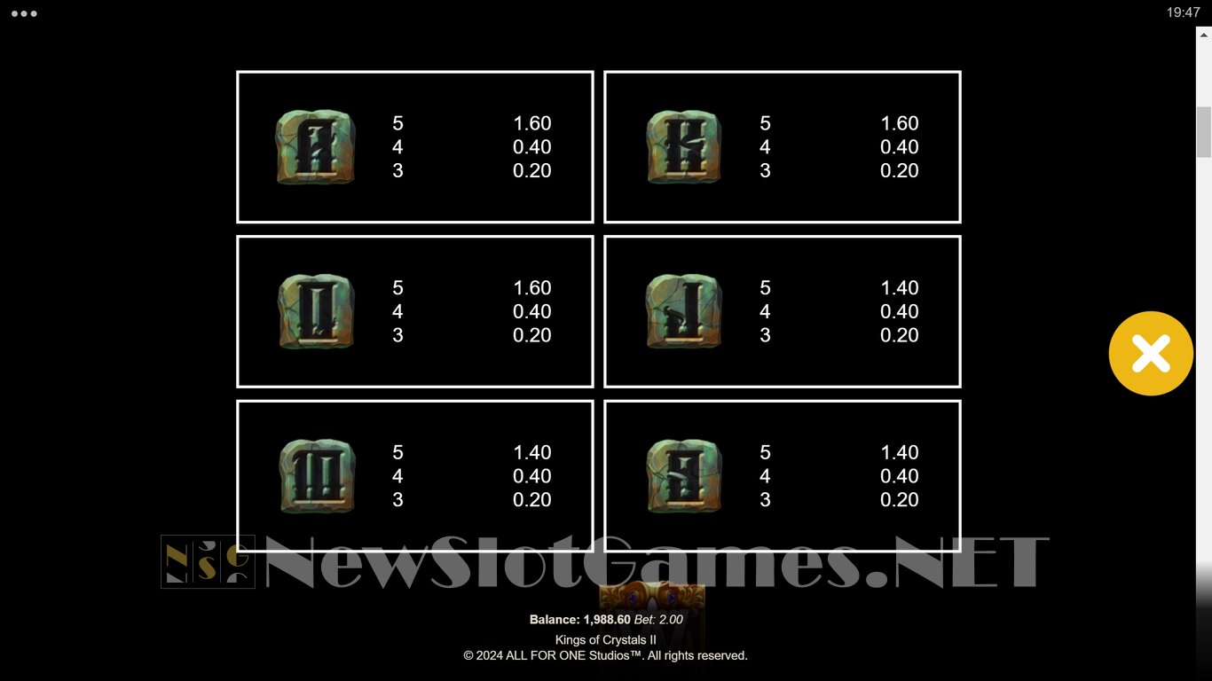 Kings of Crystals II Slot Slot Image in Demo - pic. 9