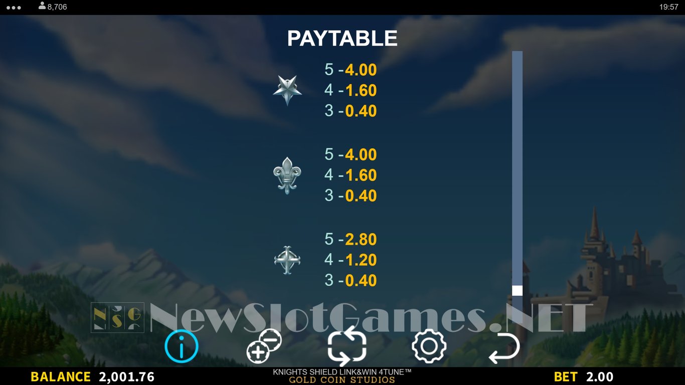 Knights Shield Link & Win 4Tune Slot Slot Image in Demo - pic. 10